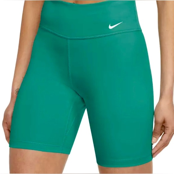 Nike Pants - 🅽🅴🆆 𝗡𝗜𝗞𝗘 One DriFit tight fit Bike Shorts, Neptune green, women’s size S